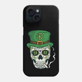 Cool Boho Sugar Skull Saint Patrick's Day Phone Case