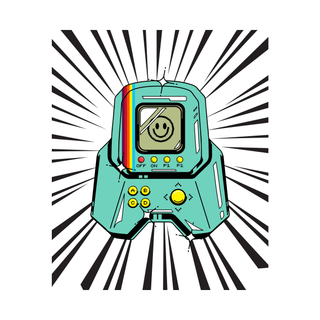 Retro Handheld Game (black print) by Studio-Sy