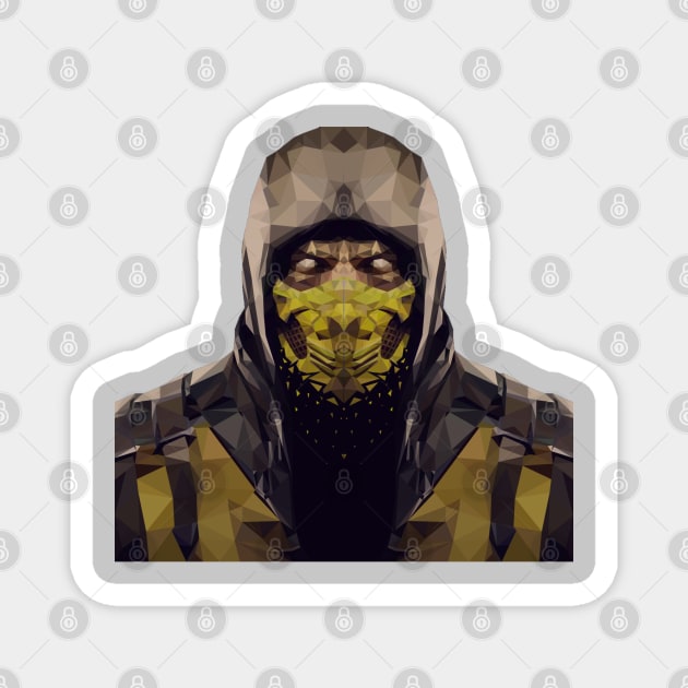 Scorpion in Lowpoly Style Magnet by mylistart