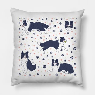 Cute border collies Pillow