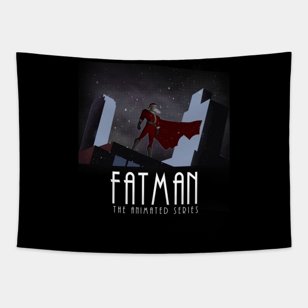 Fatman The Animated Series Santa Claus Christmas Tapestry by Bevatron