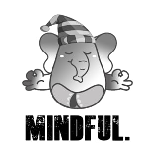 Cute Elephant Teaching Mindfulness Meditation T-Shirt