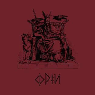 Allfather Odin on his Throne T-Shirt