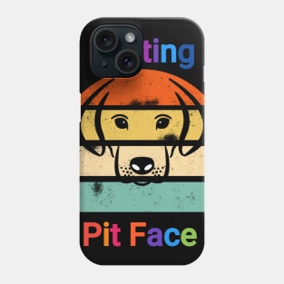 Vintage resting pit face dog Phone Case