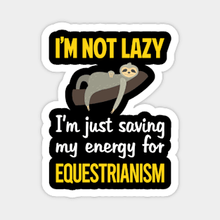 Funny Lazy Equestrianism Horse Horseback Riding Magnet