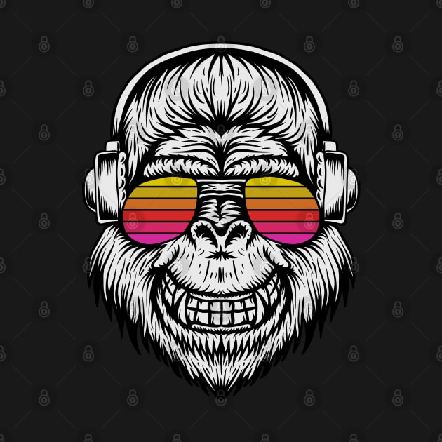 Gorilla DJ by Happy Art Designs