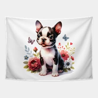 Boston Terrier Puppy Tapestry