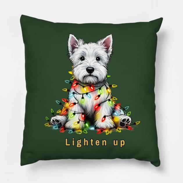 Lighten up Scottish Terrier Pillow by ZogDog Pro