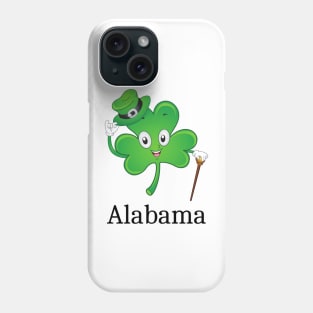 St Patrick&#39;s  Irish Shamrock ALABAMA, Irish Gift for Wife Phone Case