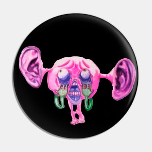 Misophonia Sucks Pop-Surrealism Lowbrow Art Pin