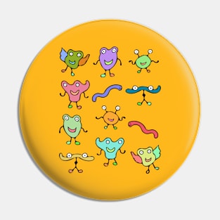 Cute and Colorful Monster Pattern Pin