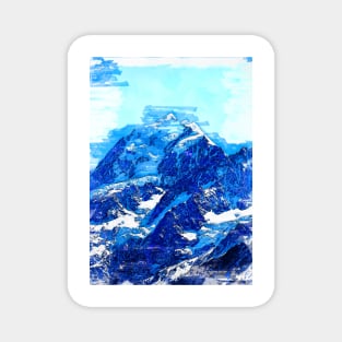 Abstract Mount Cook New Zealand. For Mountain Lovers. Magnet