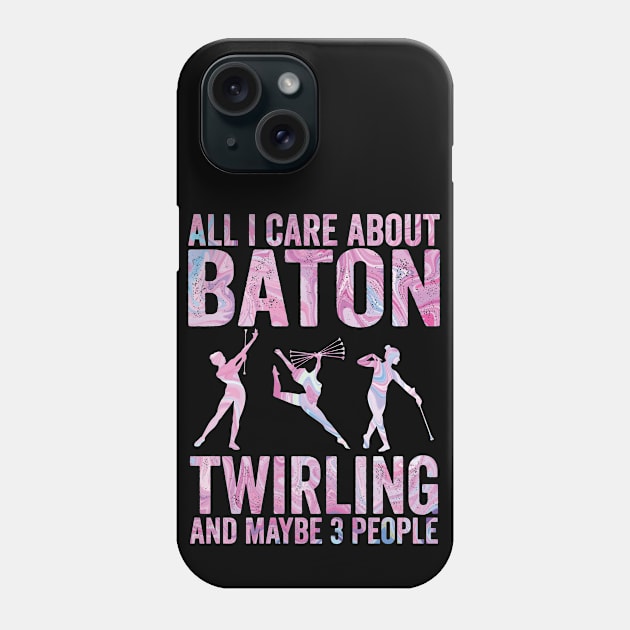 Baton Twirling and 3 people Phone Case by Be Cute 