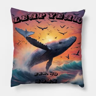Leap Year and a leaping whale Pillow