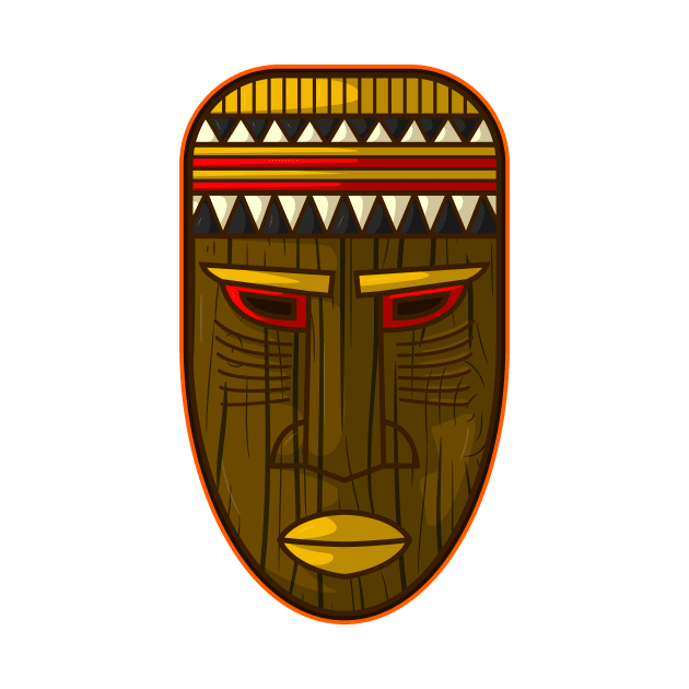 An anciente african tribal mask design by Drumsartco