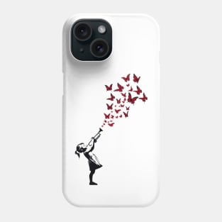 Girl with Trompet Banksy Streetart Style Phone Case