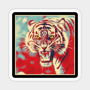 Tiger Pop art 3 Magnet