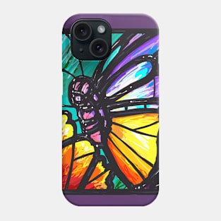 Stained Glass Butterfly Phone Case