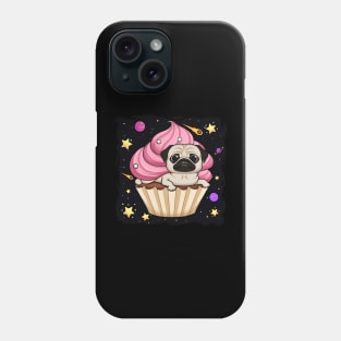 Pugstronaut Adventures: Cupcake Pugs in Space Phone Case