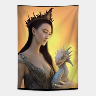 Dragon and Asian Queen Tapestry