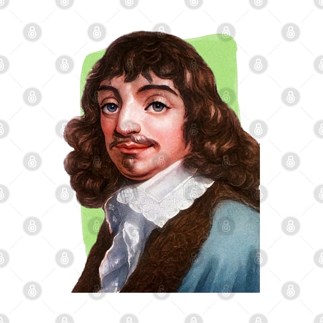 French Philosopher René Descartes illustration by Litstoy 