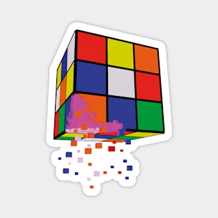 Rubik's Cube Pixel Art Magnet