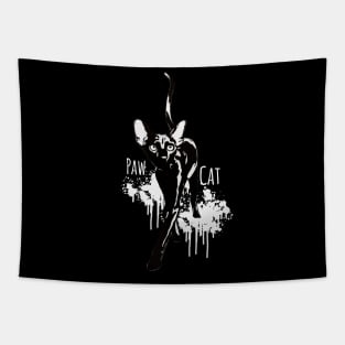 cats lover, black and withe Tapestry