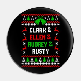 Christmas Vacation Clark Ellen Rusty Audrey Eddie Funny T-Shirt Pin