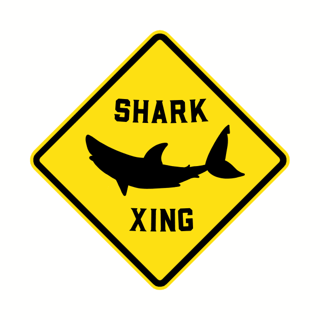 Shark Crossing Road Sign Xing Zone by dearannabellelee