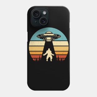 Retro alien ufo bigfoot abduction Phone Case