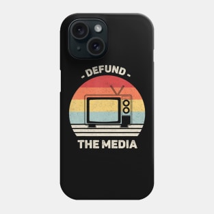 Retro Defund The Media Shirt Protest Fake News Vintage Phone Case