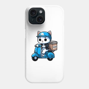 kitty on a scooter Phone Case