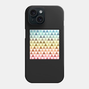 Red to blue triangle mosaic pattern Phone Case