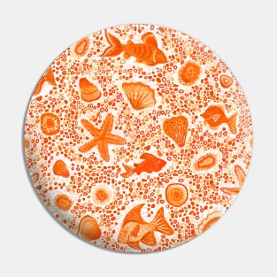 Orange Fishes Pin