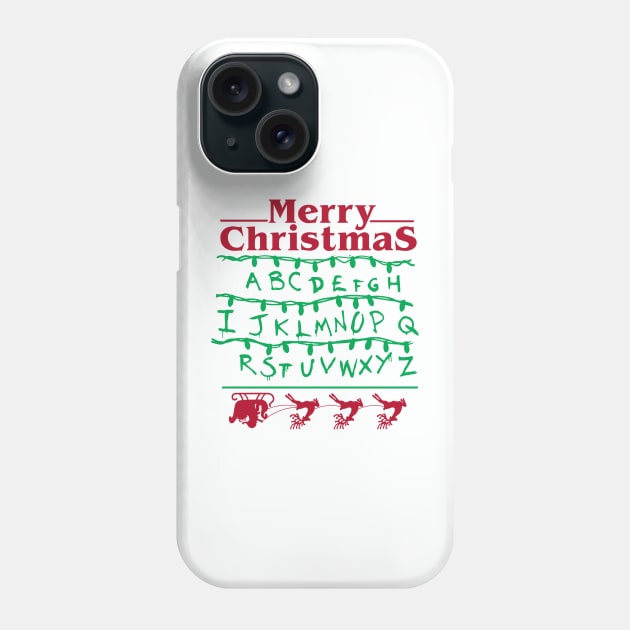 Merry Christmas Stranger Things Phone Case by Juniorilson