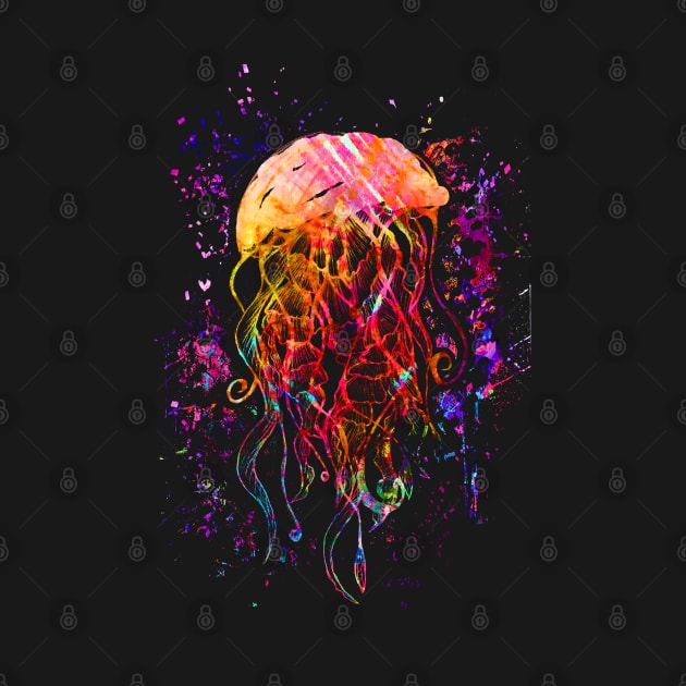 Jellyfish - Jelly fish - Abstract Art - Colorful by BabyYodaSticker