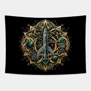 celtic spaceship Tapestry