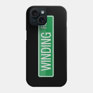 Winding Road Street Sign T-shirt Phone Case