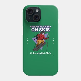 Snowflakes on Skis Skiing Phone Case