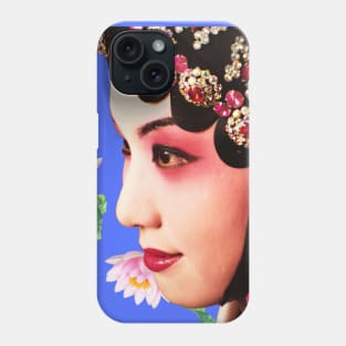 Chinese Opera Star with Lotus Flowers Purple - Hong Kong Retro Phone Case