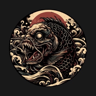 Japanese brown horror fish T-Shirt