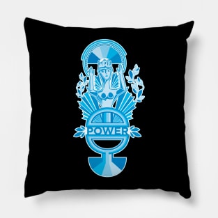 Power in Blue Pillow