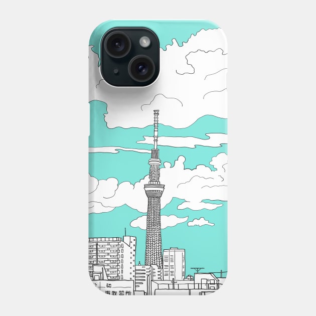 Tokyo Sky Tree Phone Case by lamaisondulapino