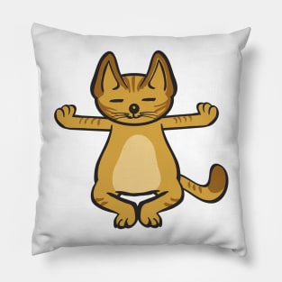 Cat In Different Yoga Poses Pillow