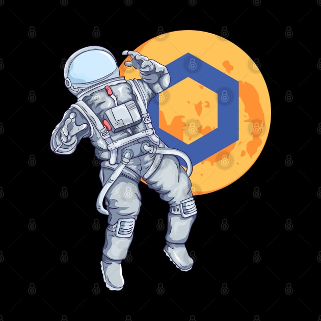 Chainlink Cryptocurrency Astronaut by BitcoinSweatshirts