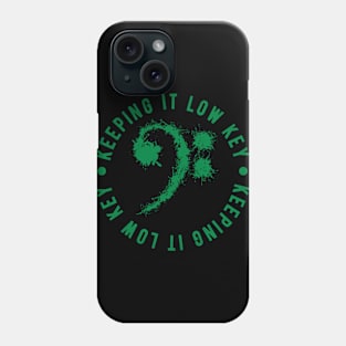 Bass Clef Green - Keeping It Low Key Funny Music Lovers Gift Phone Case