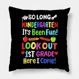 So Long Kindergarten  Last Day of School Grad 2024 Pillow