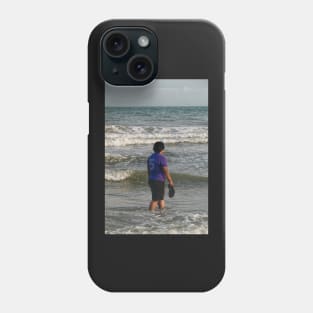 Young lady on the beach Phone Case