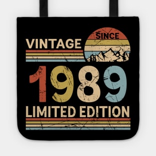 Vintage Since 1989 Limited Edition 34th Birthday Gift Vintage Men's Tote