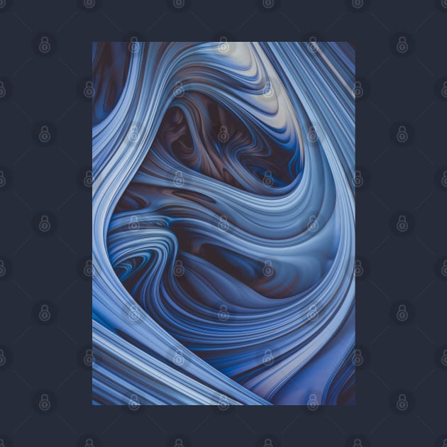 Arctic Taffy. Melting Blue Abstract Design by love-fi